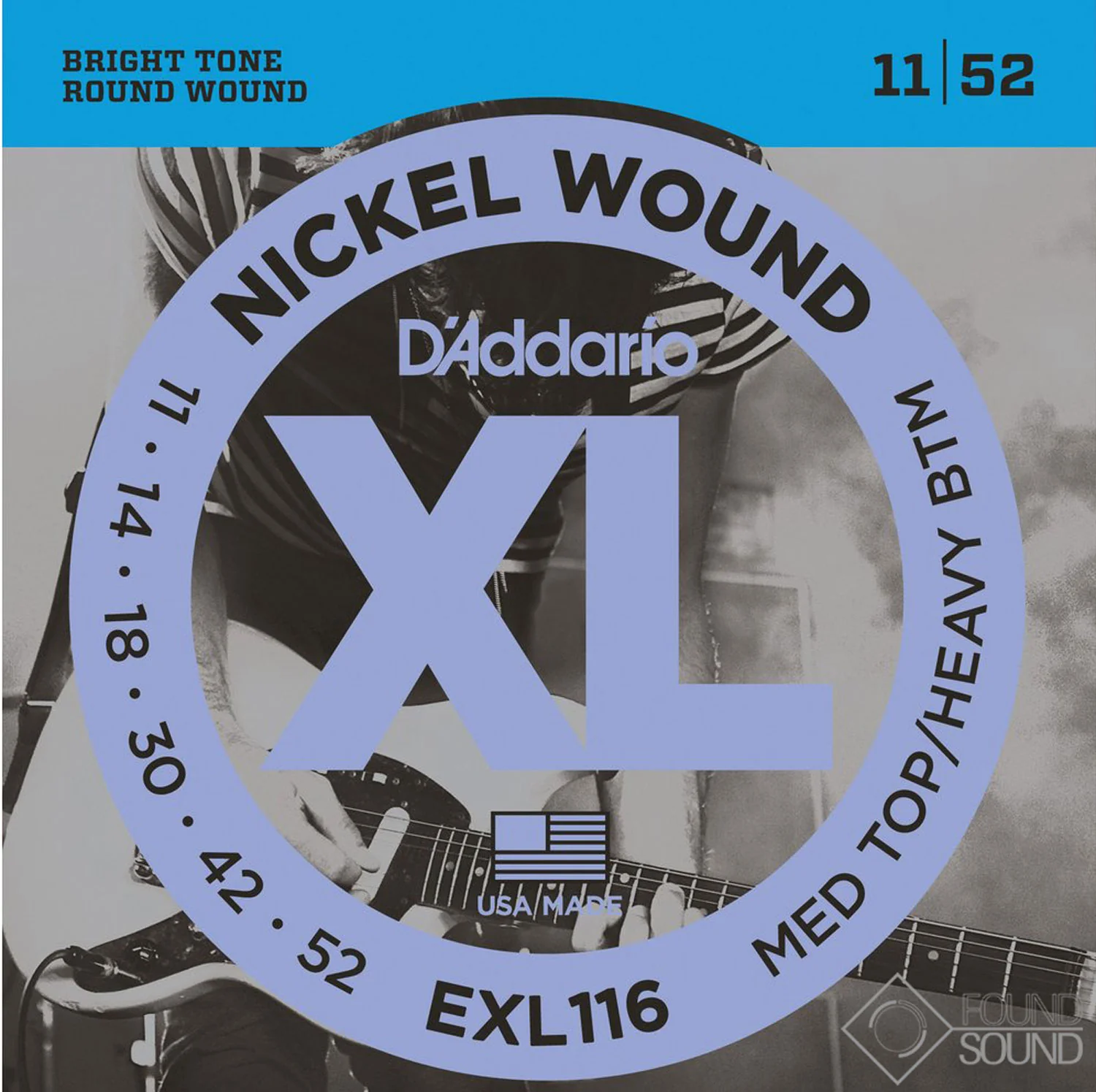 D'Addario EXL116 Medium Top/Heavy Bottom Nickel Wound Guitar Strings