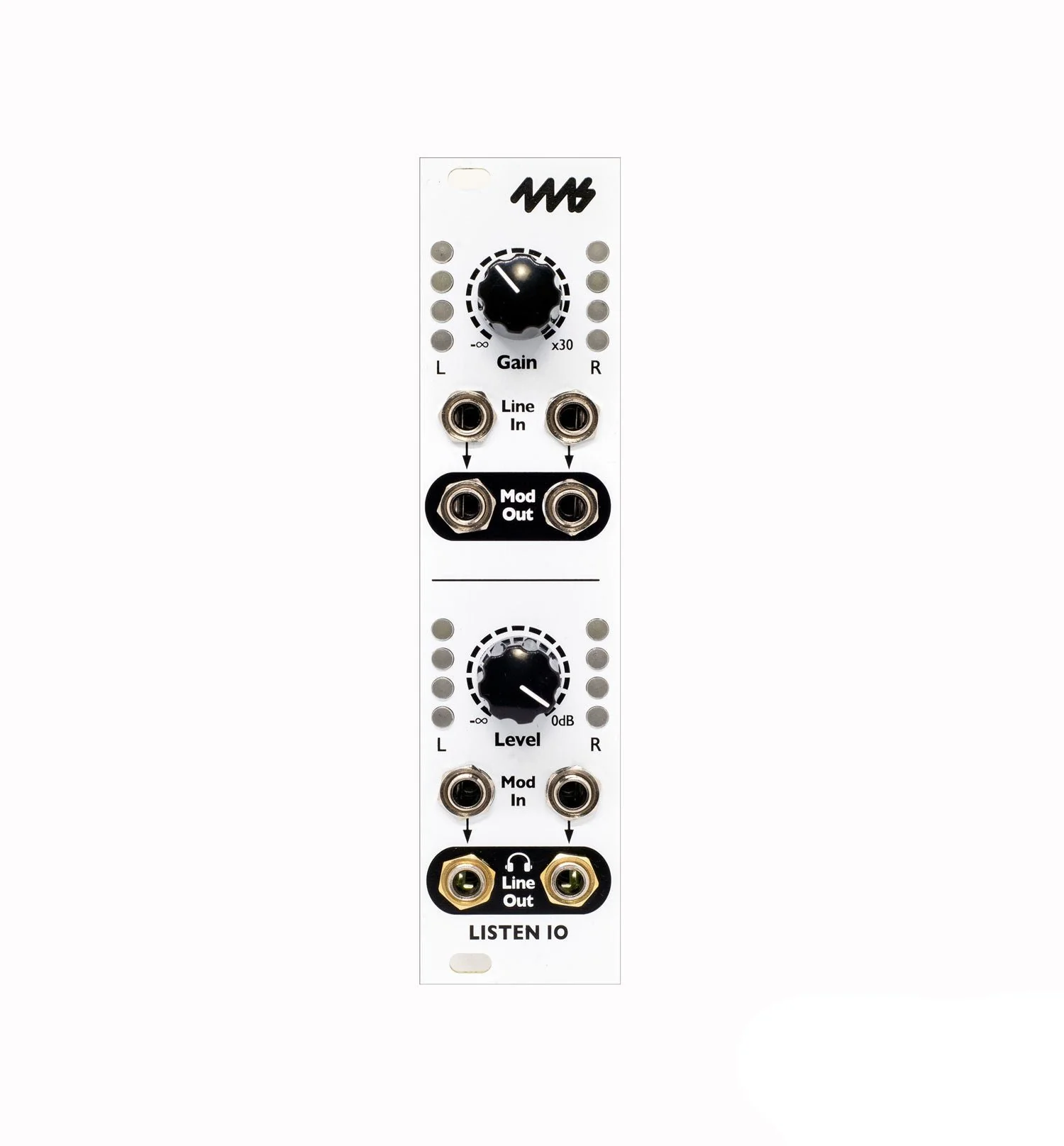 4MS Listen IO Stereo Input/Output Interface