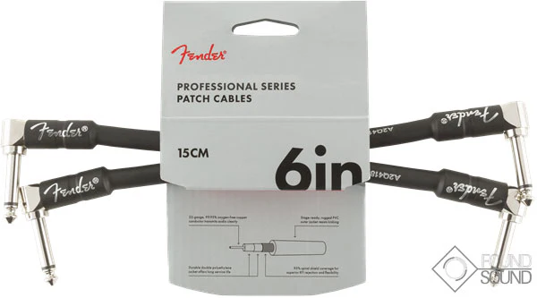 Fender Professional Series 6" Cable Black 2 Pack