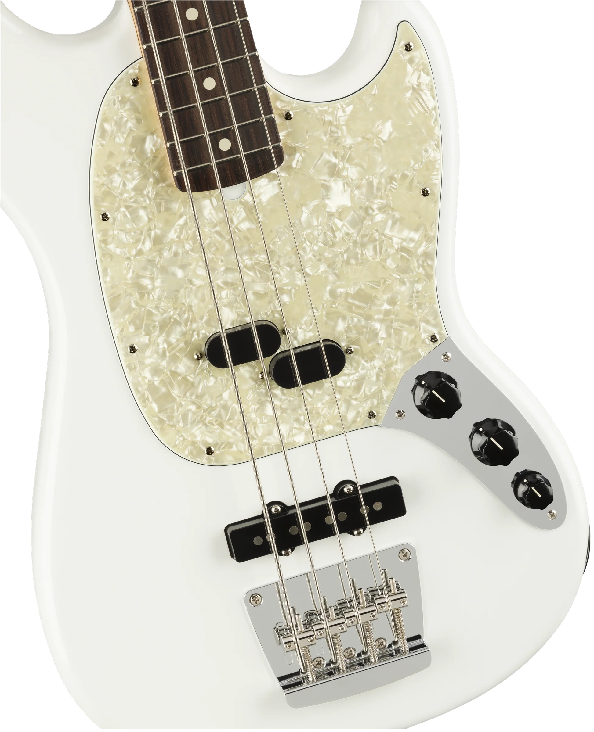 Fender American Performer Mustang Bass - Arctic White - Image 6