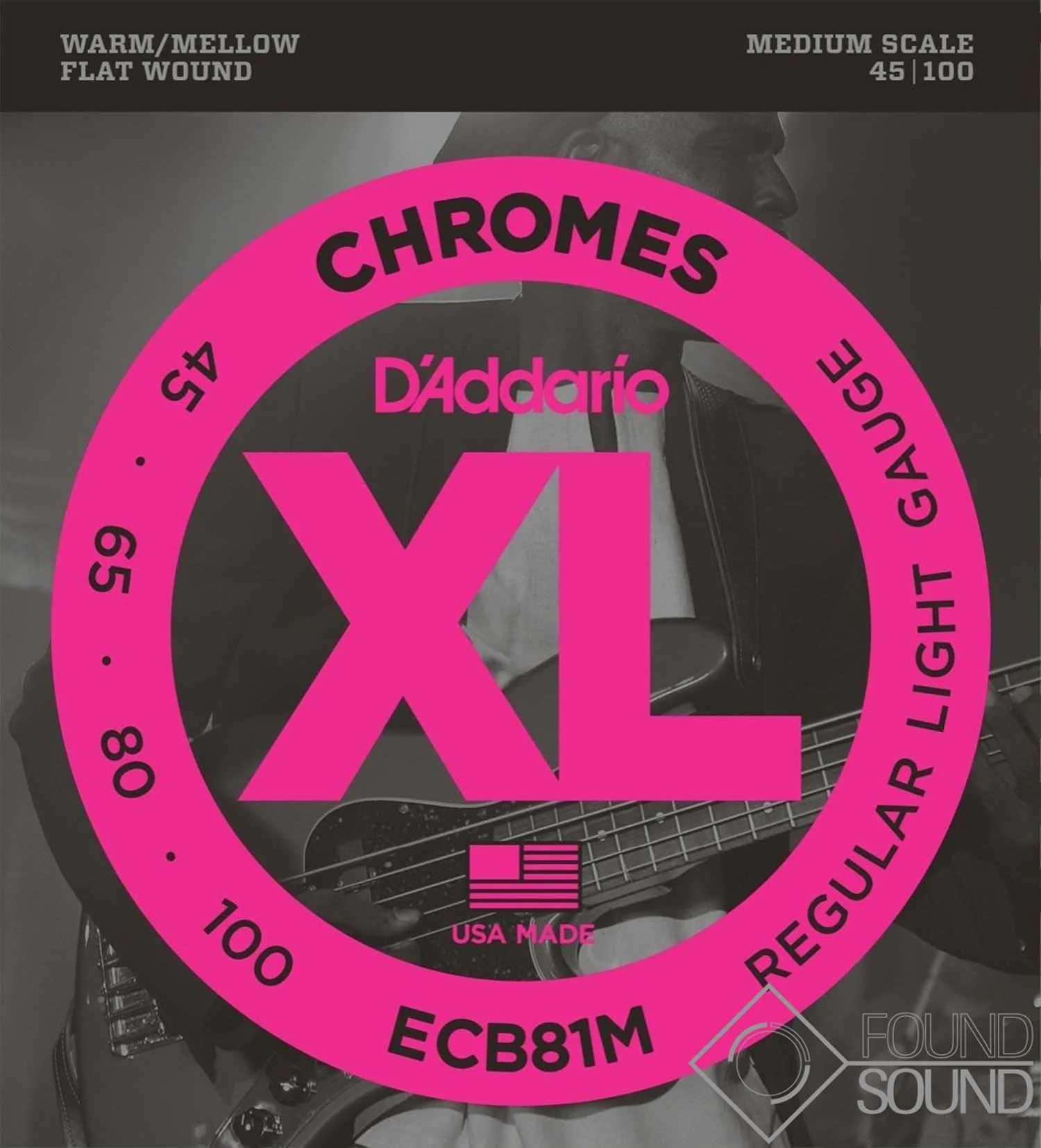 D'Addario ECB81M 45-100 Regular Light Medium Scale Bass Strings