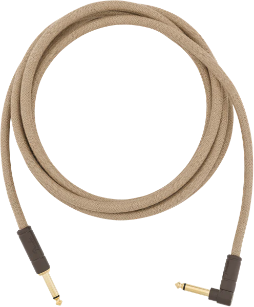 Fender 10' Angled Festival Instrument Cable Pure Hemp Natural - Image 2