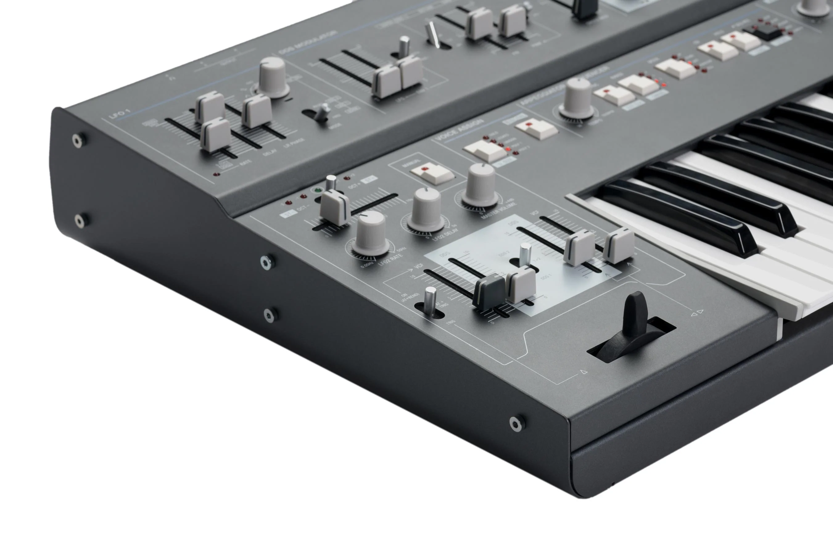 UDO Super 6 12 Voice Polyphonic Stereo-Analogue Hybrid Synthesizer - Grey - Image 8