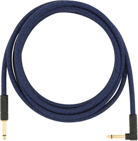 Fender 10' Angled Festival Instrument Cable Pure Hemp Blue Dream - Image 2