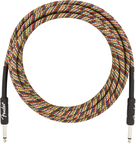 Fender 18.6' Festival Instrument Cable Pure Hemp Rainbow - Image 2
