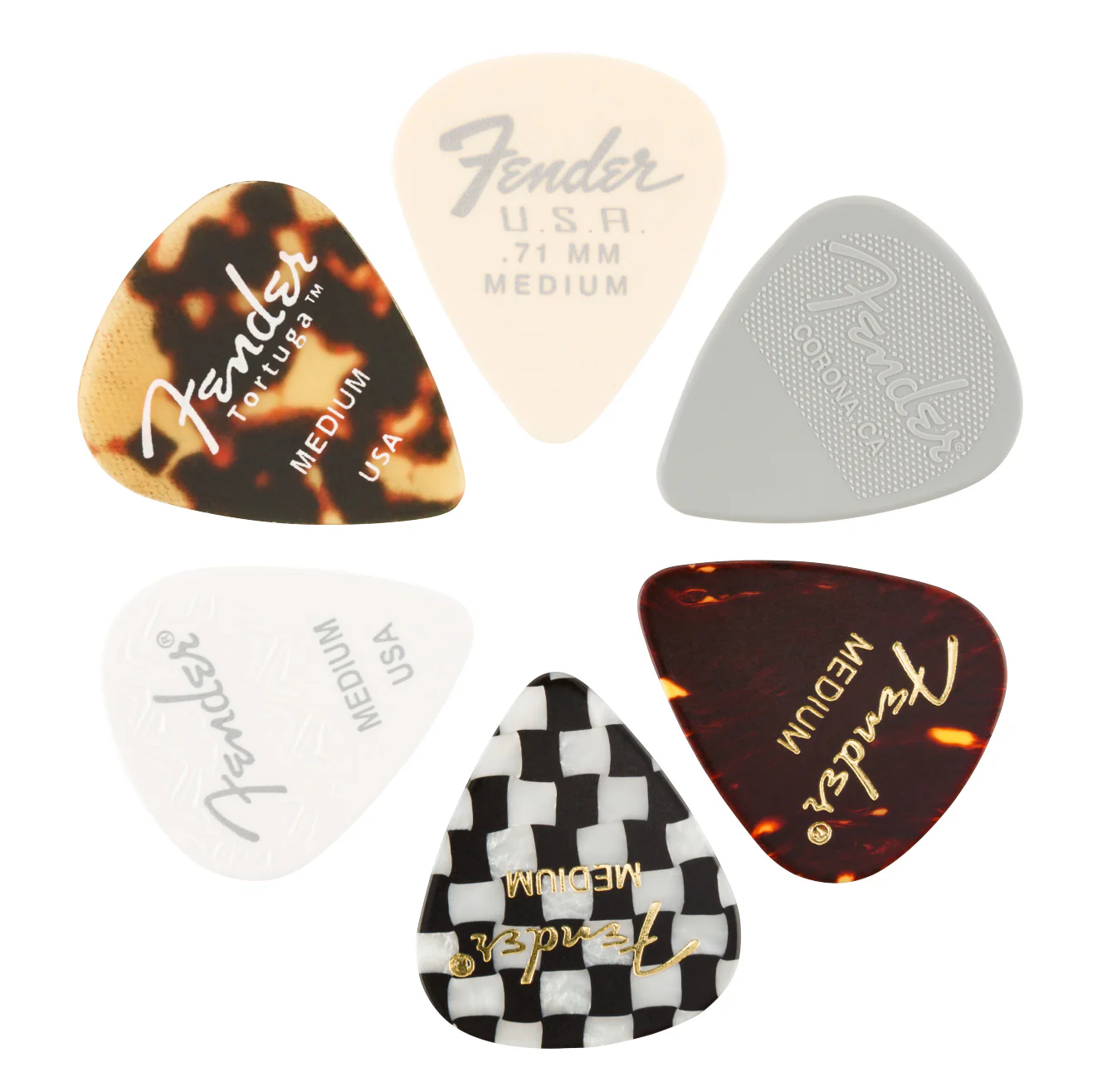 Fender 351 Material Medley Medium 6-Pack