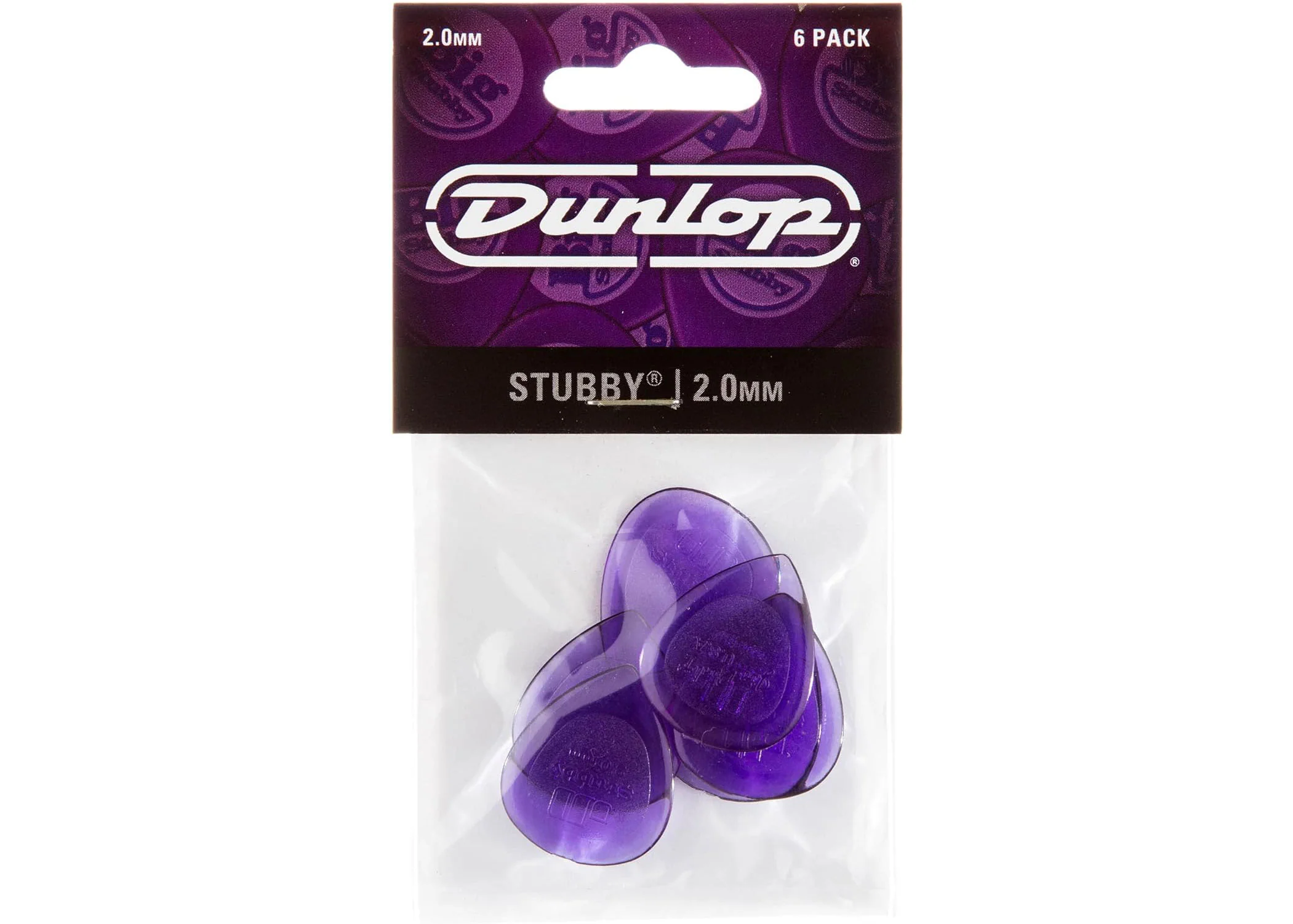 Jim Dunlop 2.0 LEXAN “Stubby” Pick Pack of 6