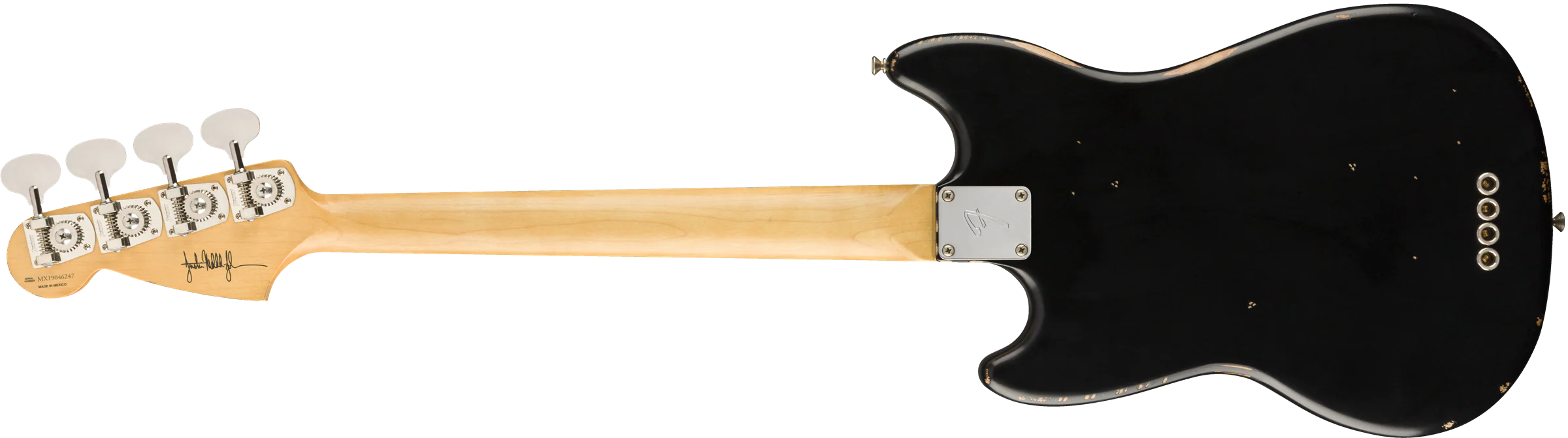 Fender JMJ Road Worn Mustang Bass - Black - Image 4