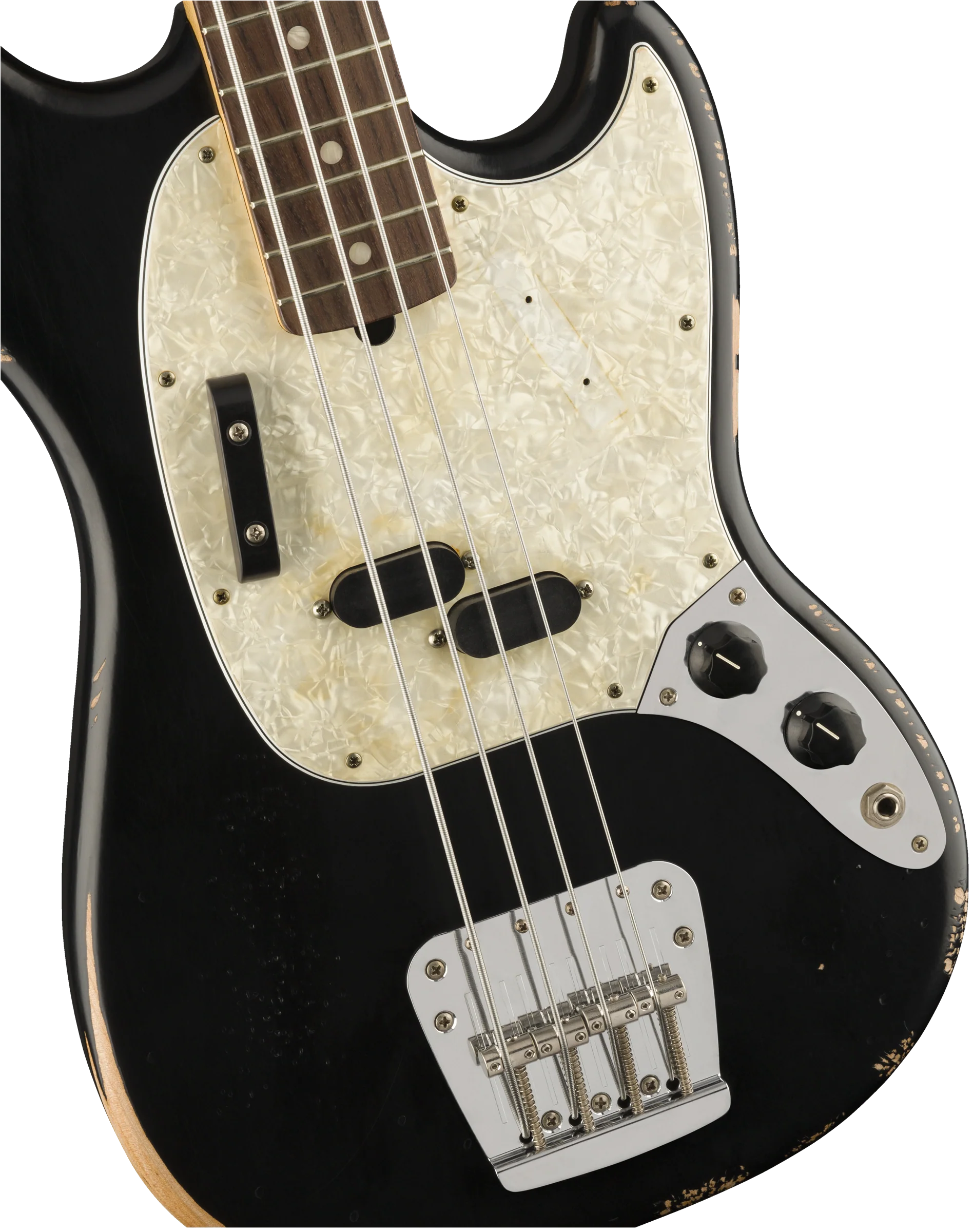 Fender JMJ Road Worn Mustang Bass - Black - Image 6