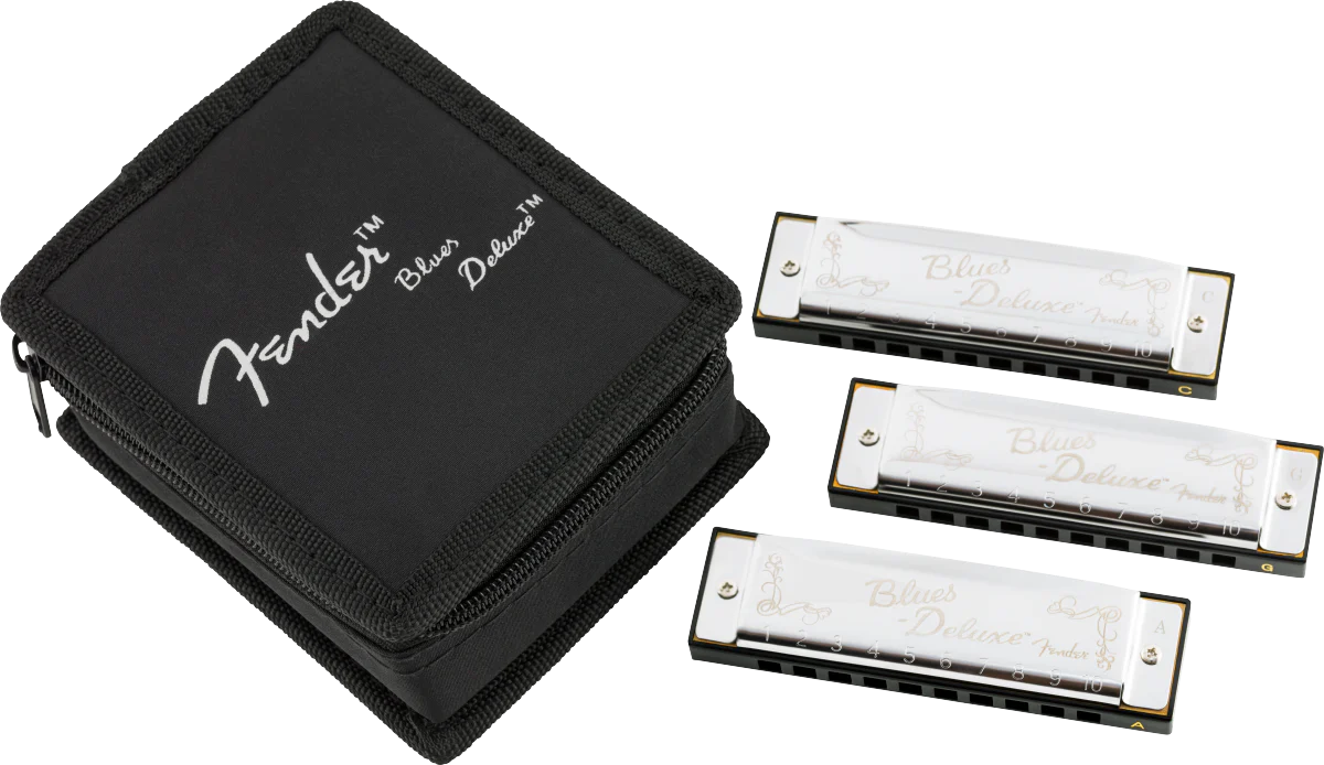 Fender Blues Deluxe Harmonica (Set of 3)