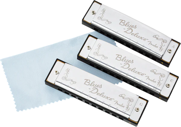 Fender Blues Deluxe Harmonica (Set of 3) - Image 3