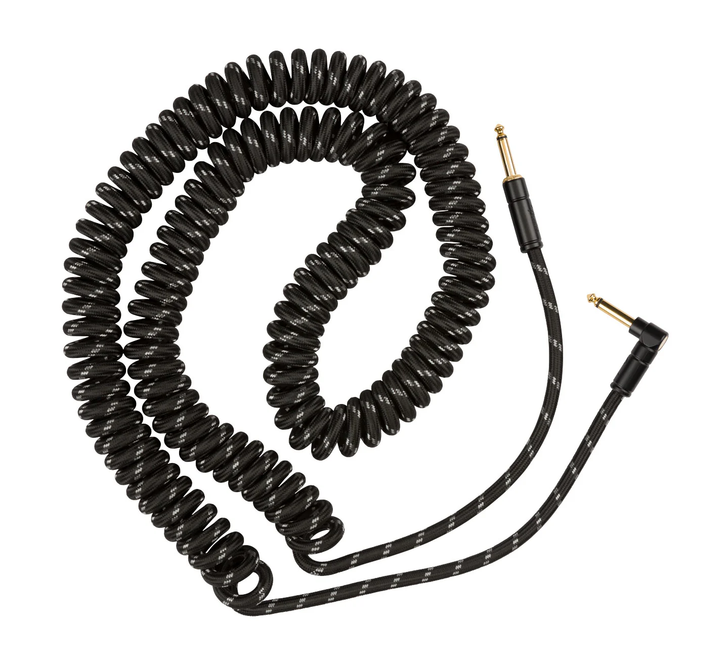 Fender Deluxe Coil Cable, 30' - Black Tweed