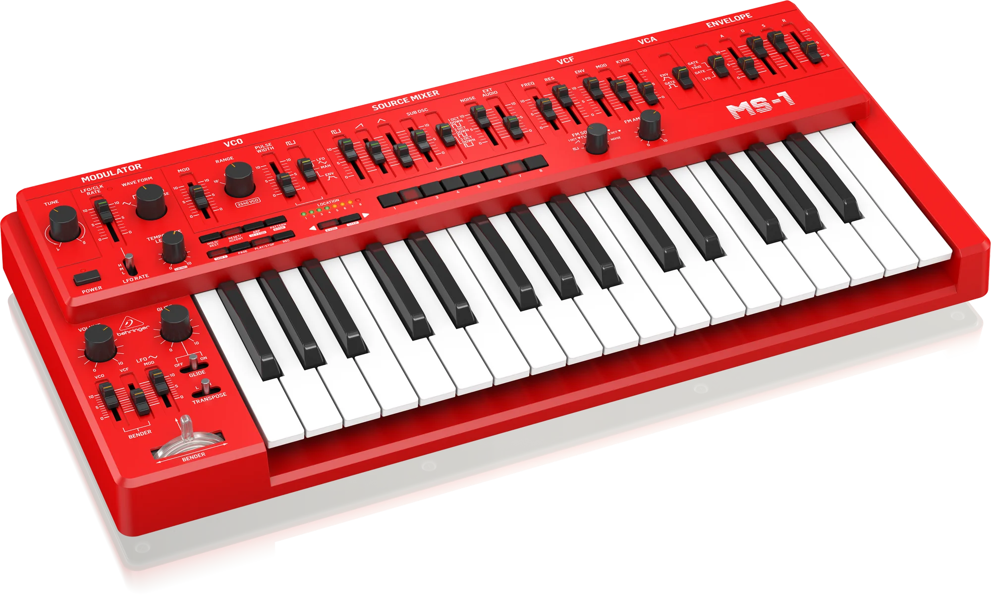 Limited Edition Behringer MS-1 MKII Analog Synthesizer - Red - Image 3