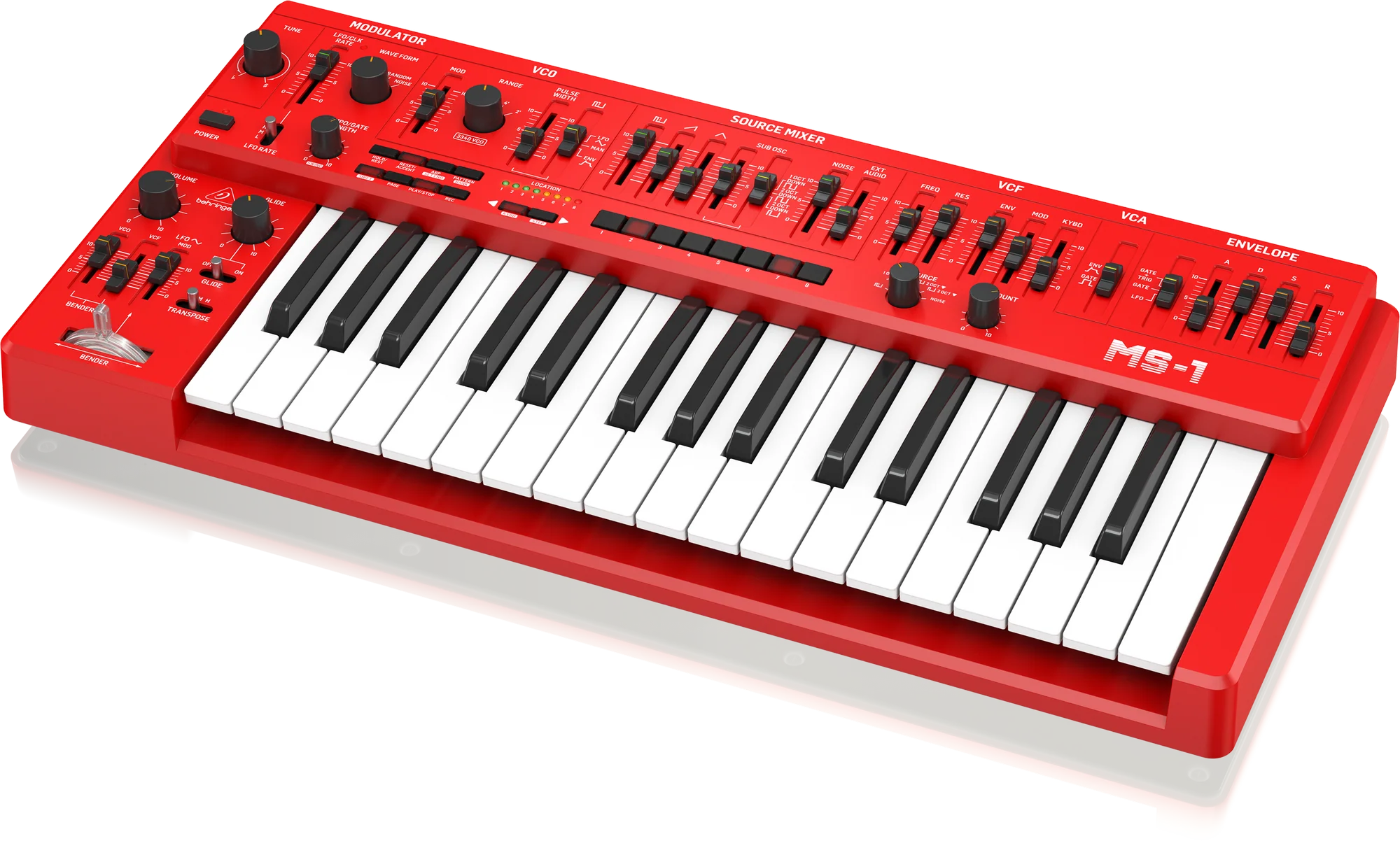 Limited Edition Behringer MS-1 MKII Analog Synthesizer - Red - Image 4
