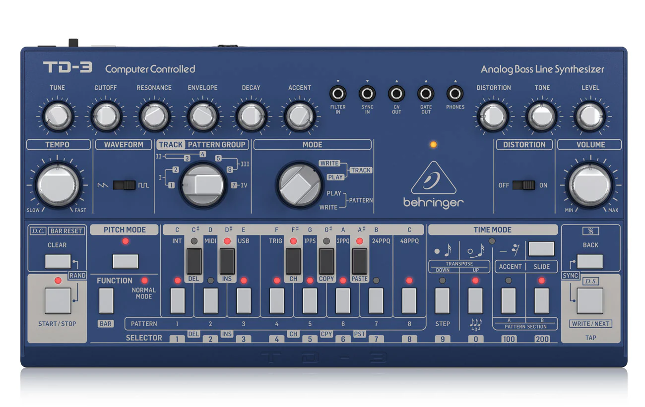 Behringer TD-3 Blue Analog Bass Line Synth
