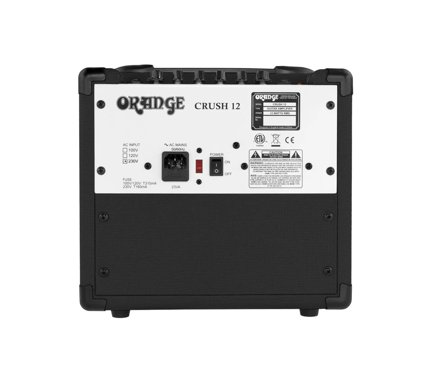 Orange Crush 12 Combo Amplifier - Black - Image 3