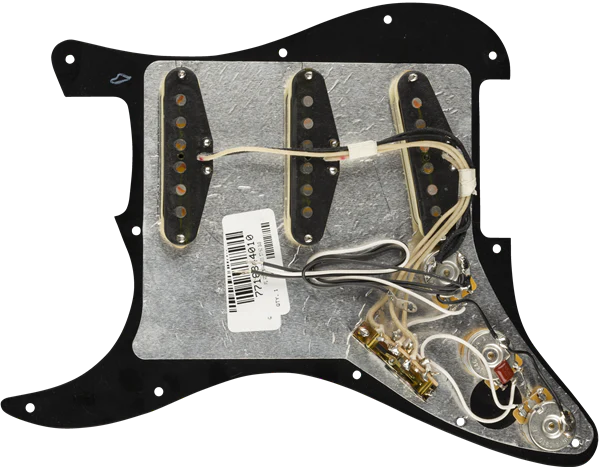 Fender Original '57/'62 SSS Black 11 Hole Pre-Wired Strat Pickguard - Image 2