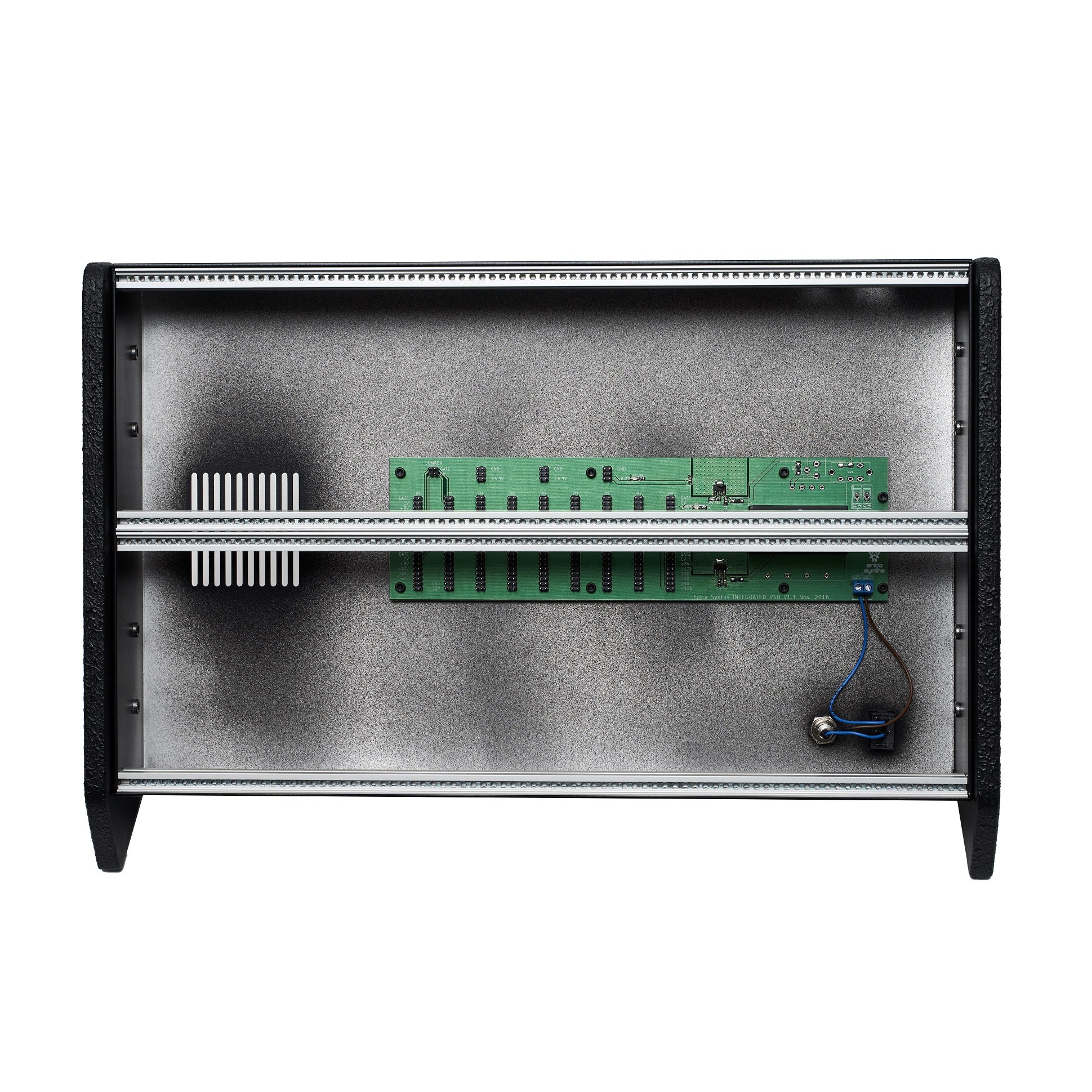 Erica Synths 2 x 84HP skiff case with integrated PSU horizontal side panels - Image 2