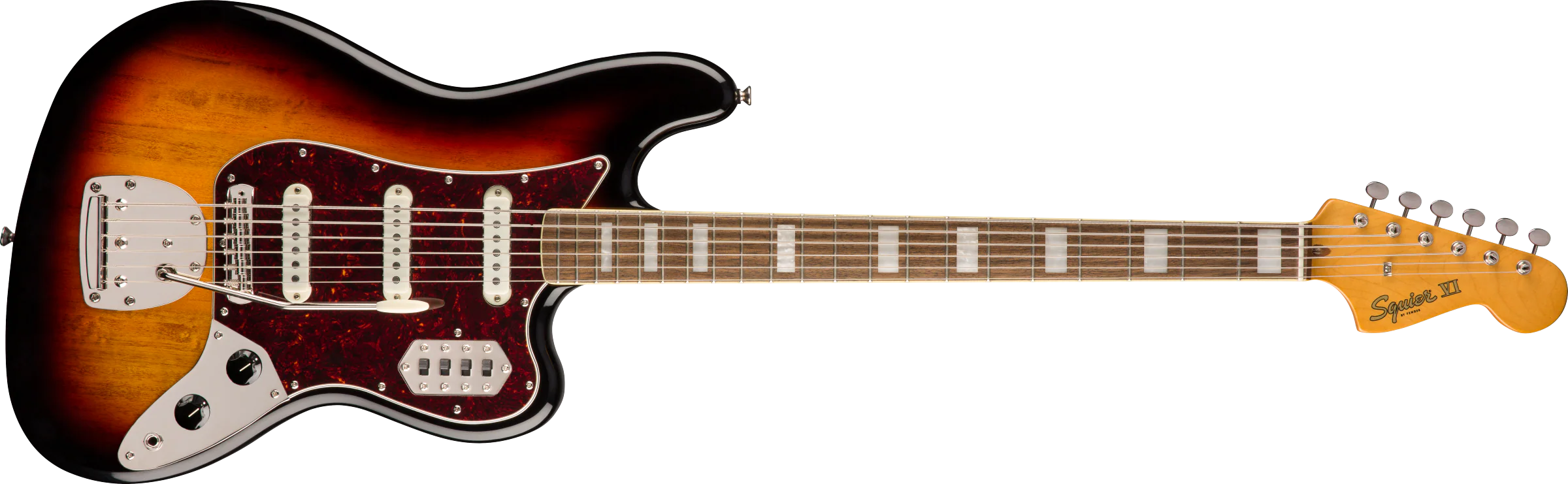 Fender Squier Classic Vibe Bass VI - 3 Colour Sunburst - Image 4