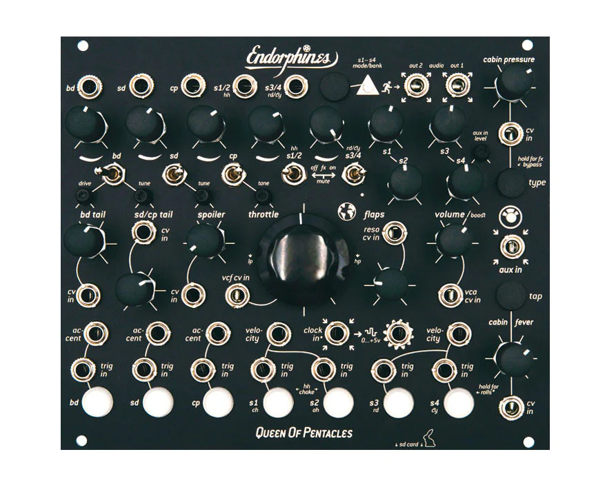 Endorphin.es Black Queen of Pentacles 7 Voice 909 Drum Generator