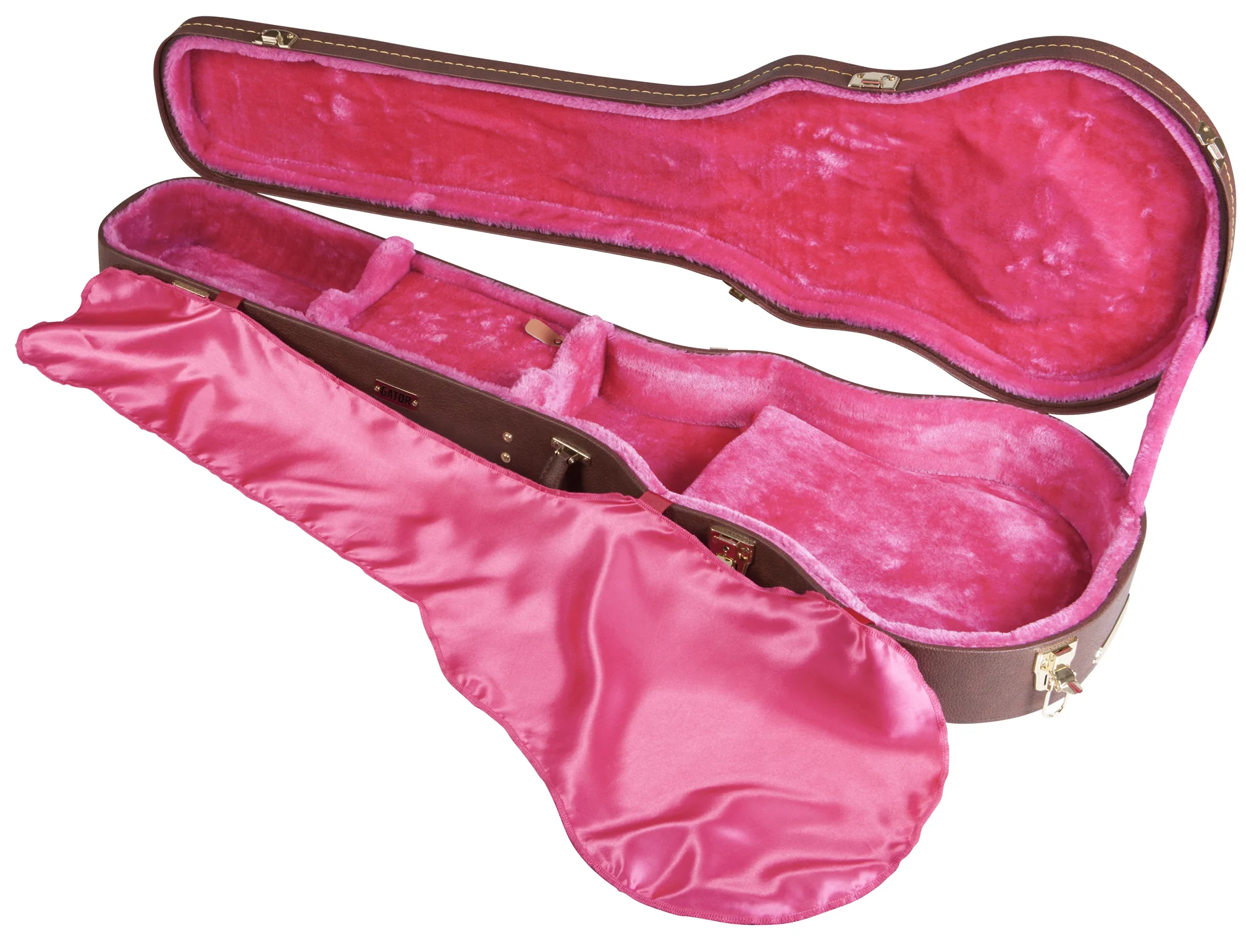 Gator GW-LP Gibson Les Paul Deluxe Wood Guitar Case - Brown - Image 2