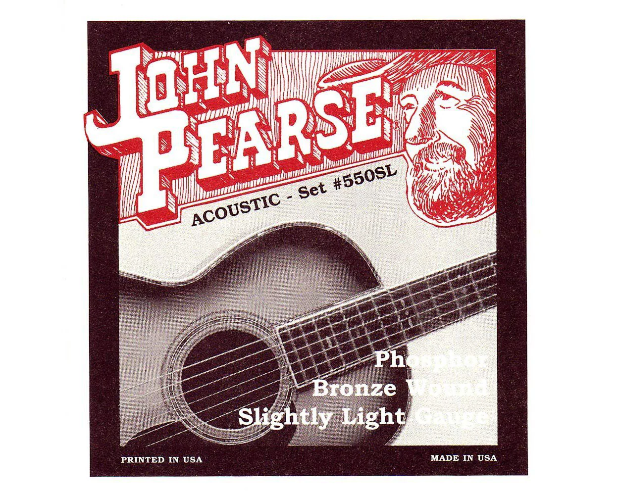John Pearse 550SL Slightly Light Bronze Acoustic Guitar Strings
