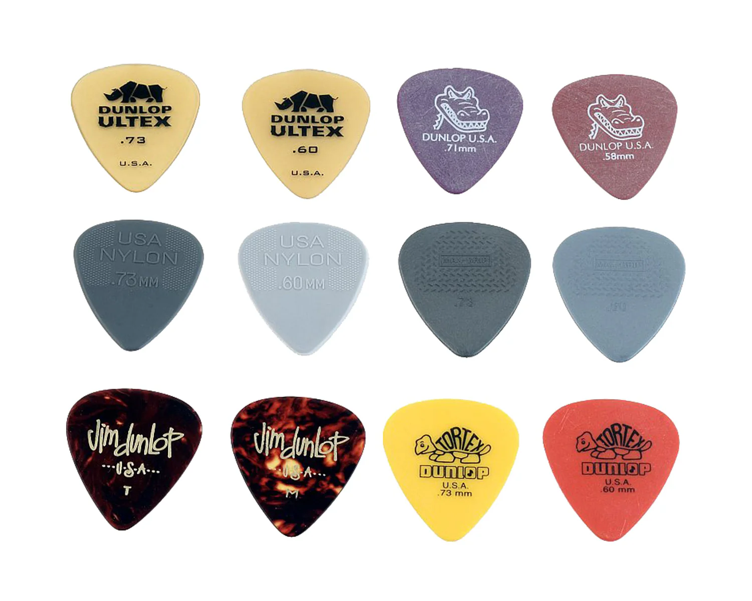 Jim Dunlop Variety Guitar Pick - Medium/Heavy (Pack of 12)