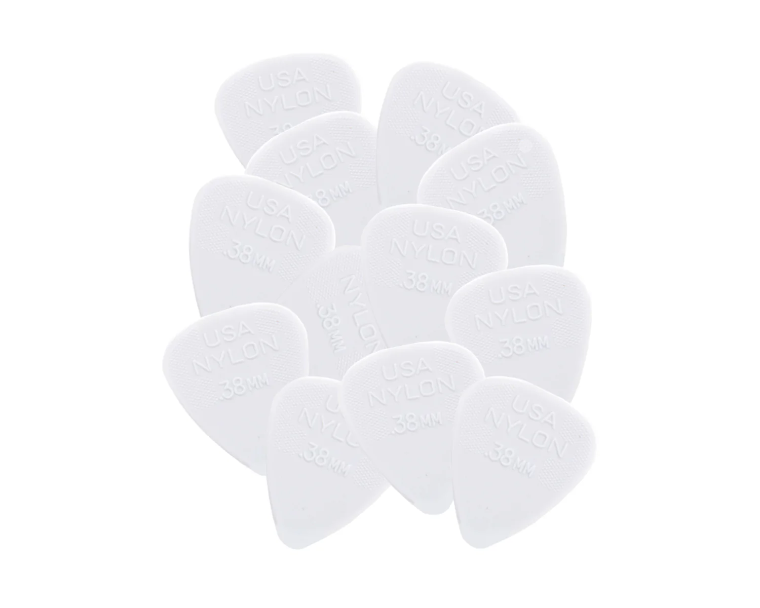 Jim Dunlop Nylon Standard Pick .38 - White (Pack of 12)