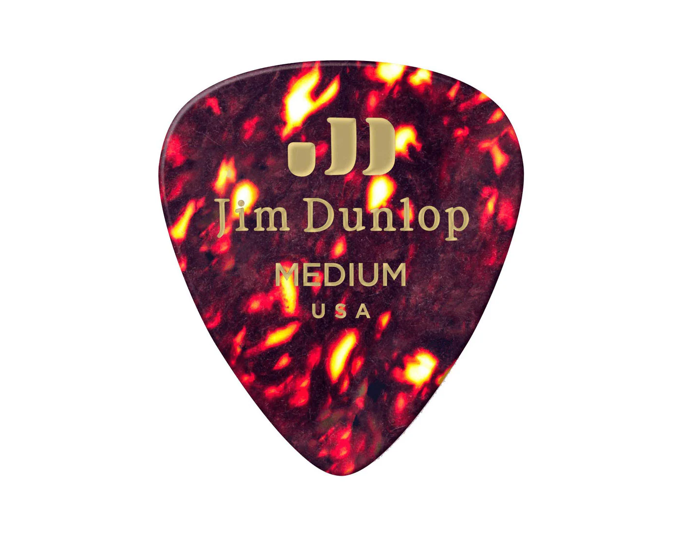 Jim Dunlop Genuine Celluloid Shell Classics Pick - Medium (pack of 12)