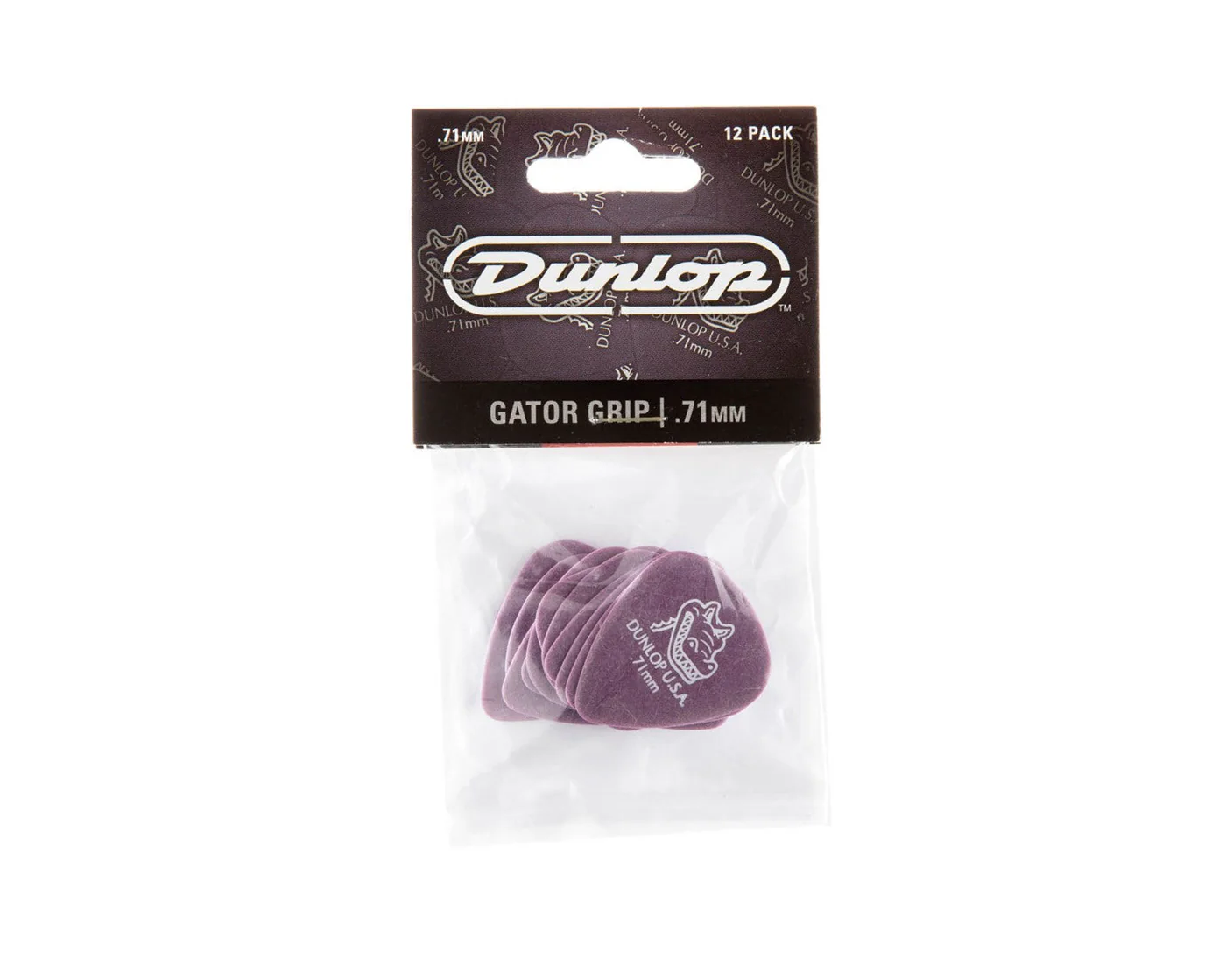Jim Dunlop .71mm Gator Grip Picks (pack of 12)