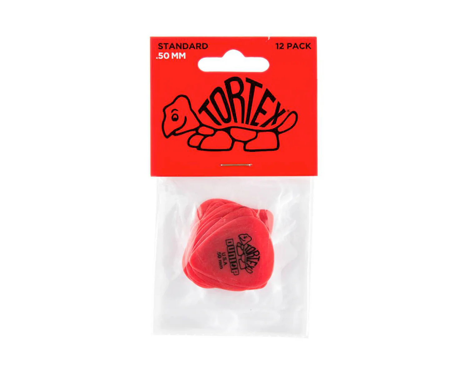 Jim Dunlop .50mm Tortex Pick Player Pack (pack of 12)