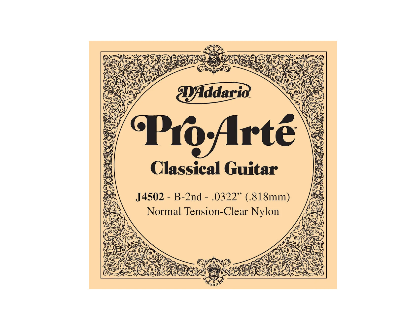 D'Addario J4502 Pro-Arte Nylon Classical Guitar Single String, Normal Tension, Second String
