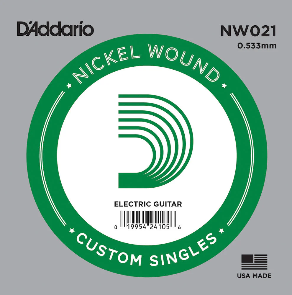 D'Addario NW021 Nickel Wound Electric Guitar Single String.021