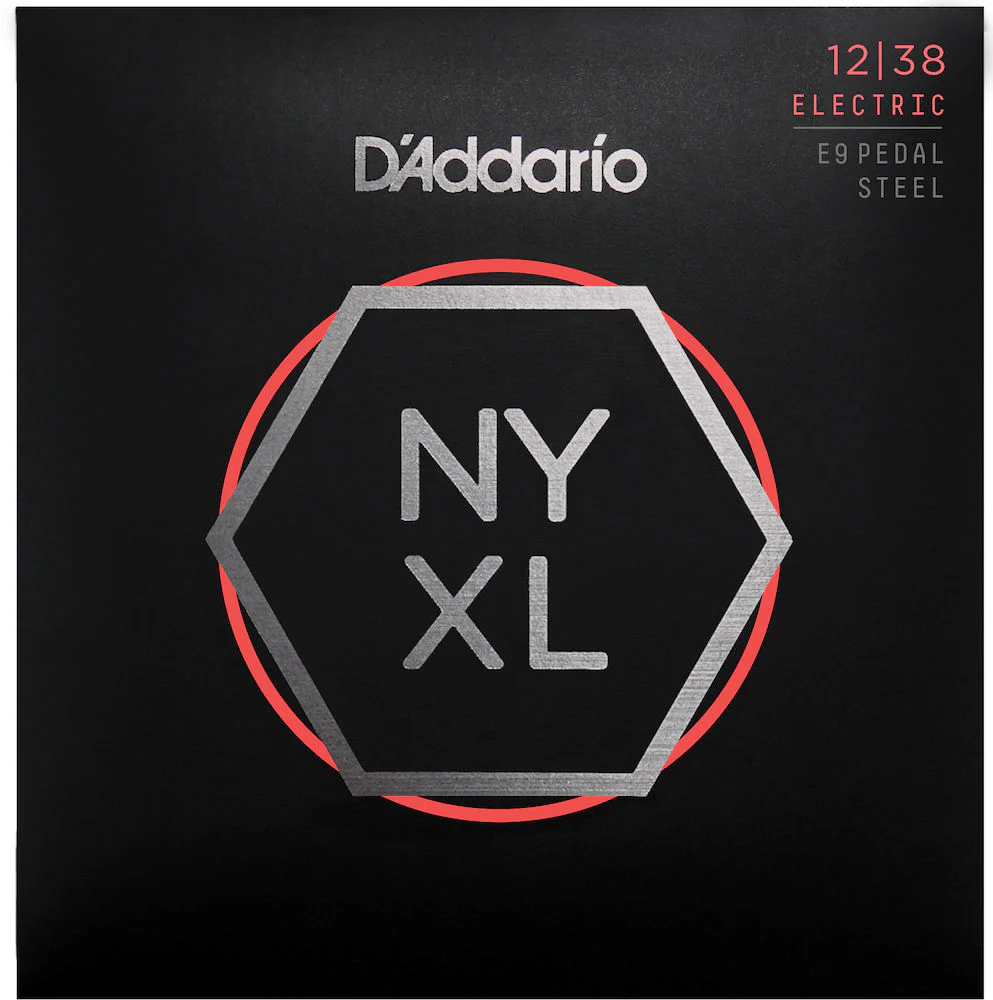 D'Addario NYXL1238PS Nickel Wound E9 Pedal Steel Guitar Strings Custom Light 12-38