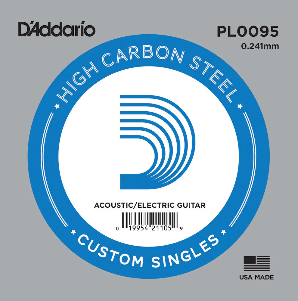 PL0095 Plain Steel Guitar Single String, .0095