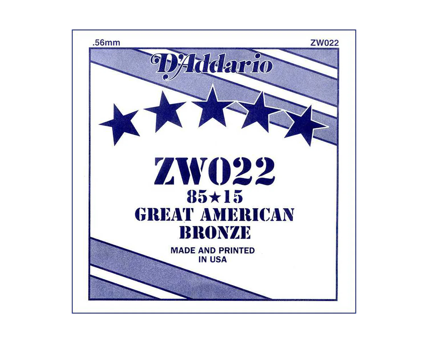 D'Addario 85/15 Bronze wound 022