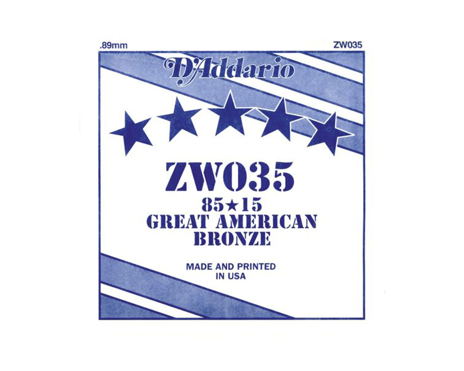 D'Addario 85/15 Bronze wound 035