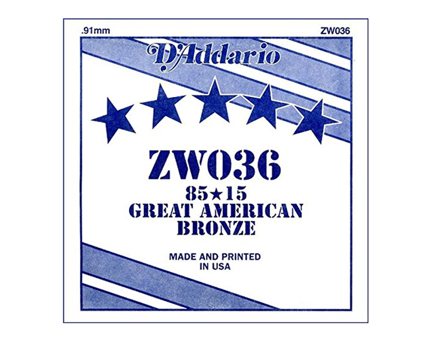 D'Addario 85/15 Bronze wound 036