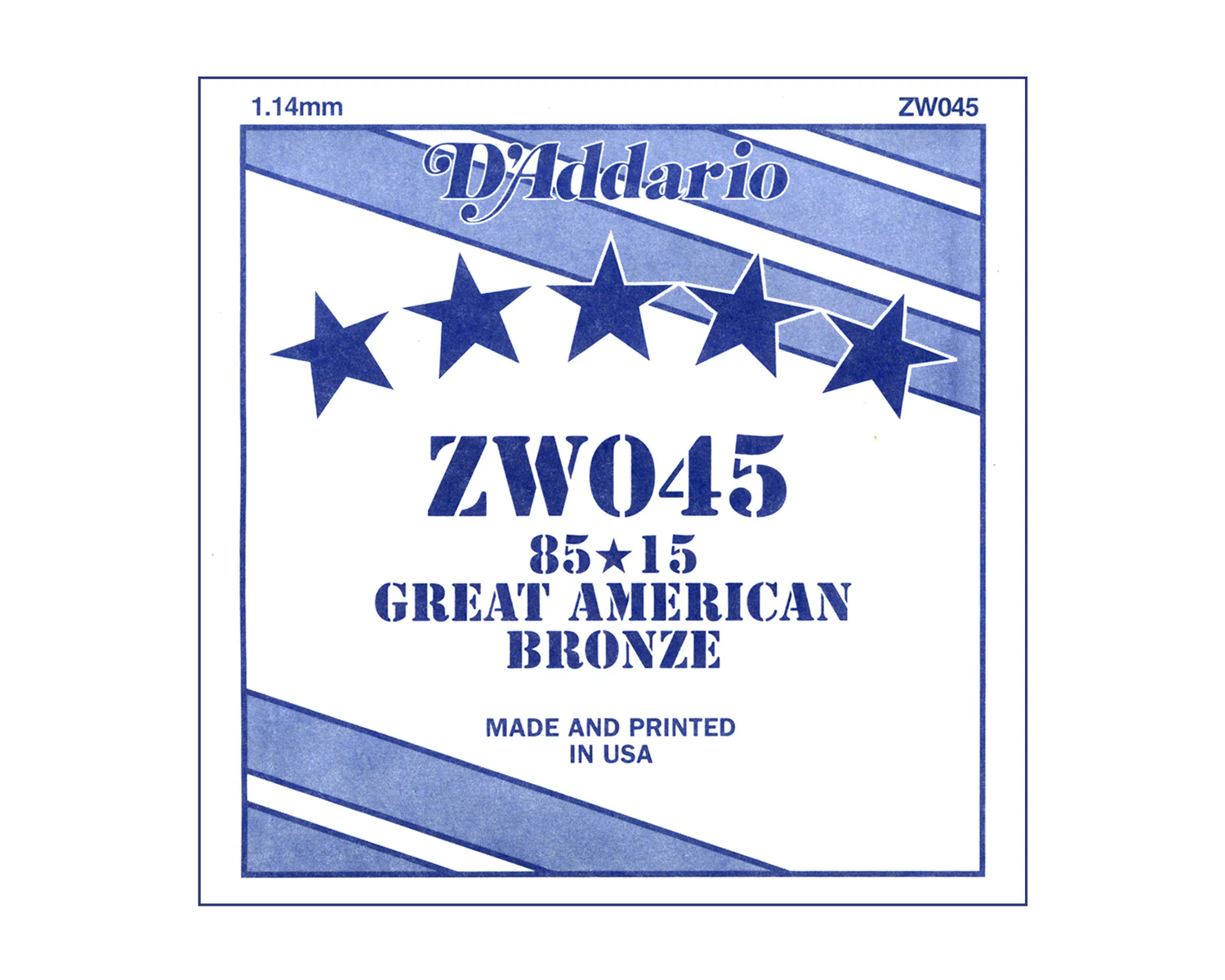 D'Addario 85/15 Bronze wound 045