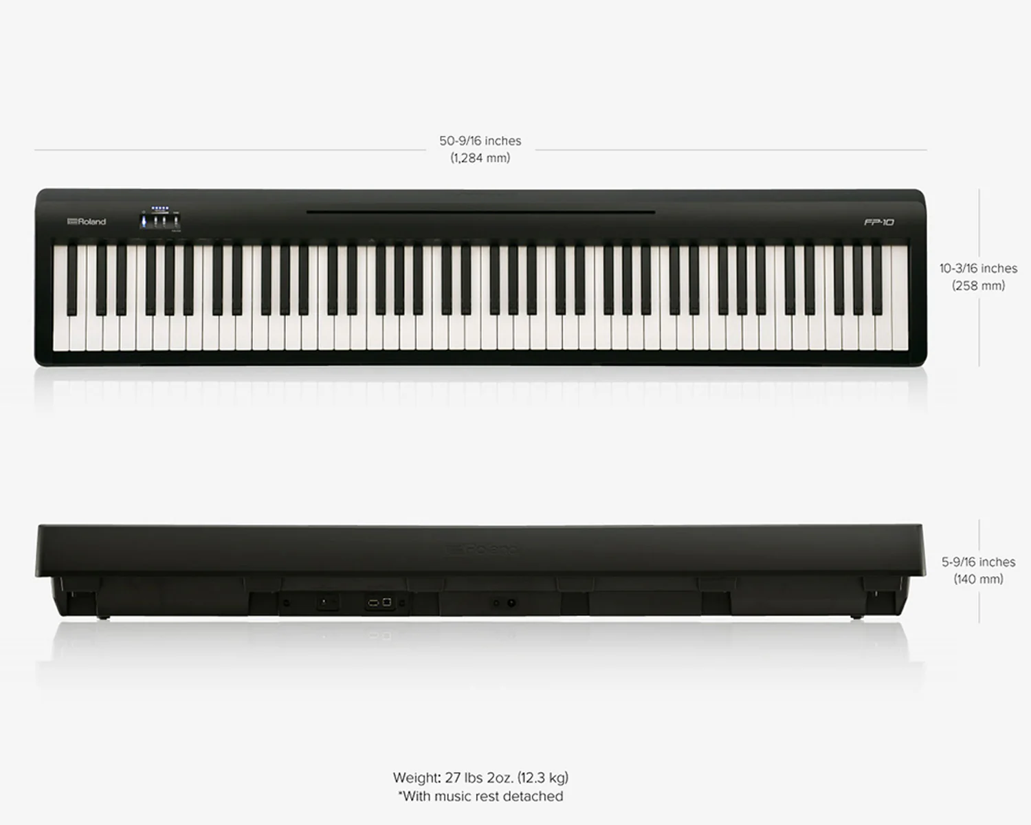 Roland FP-10BK Weighted Action Digital 88 Key Piano - Image 2