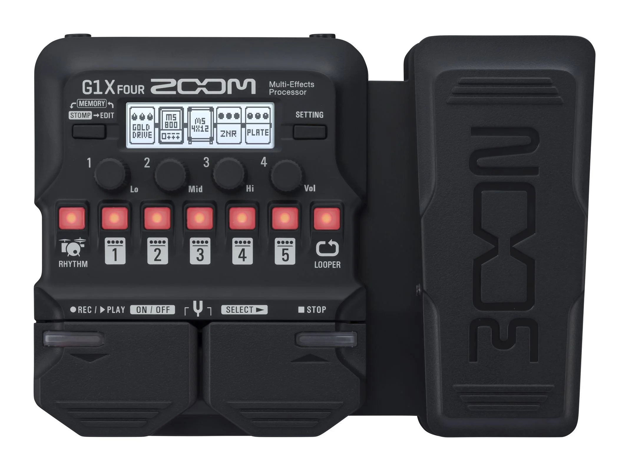Zoom G1X Four Guitar Multi Effects Processor with Expression Pedal