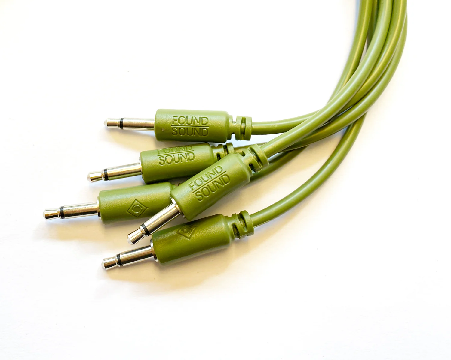 Found Sound 20cm Army Green Patch Cable x 5 - Image 2