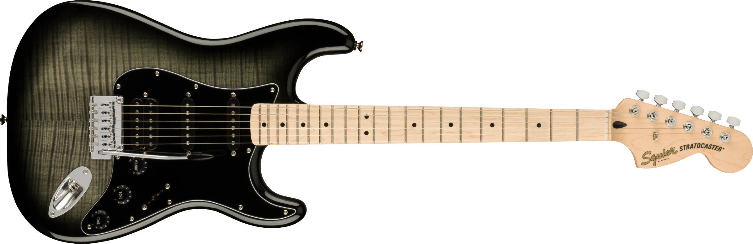 Fender Squier Affinity Strat - FMT HSS MN BPG Black Burst - Image 2