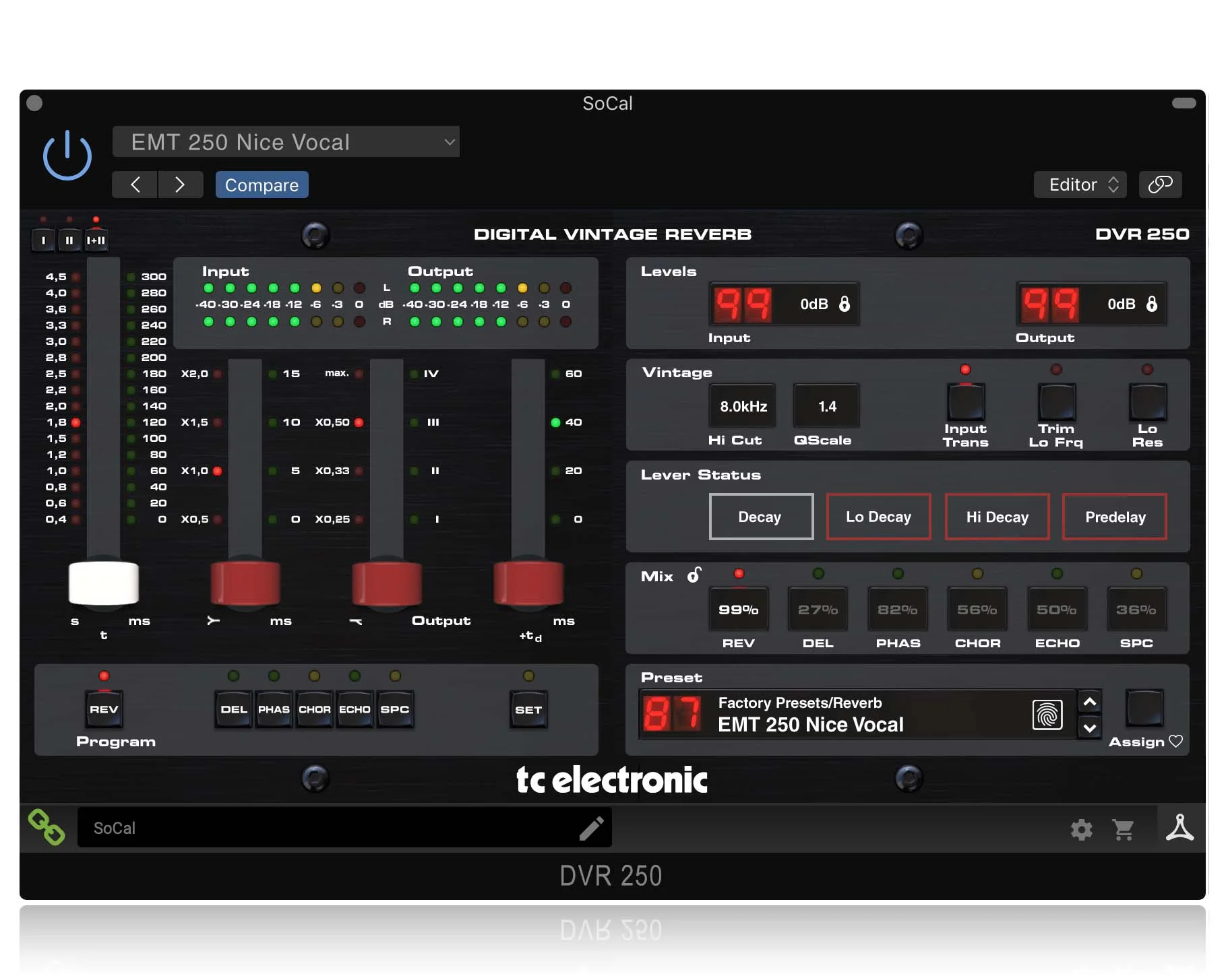 TC Electronic DVR250-DT Digital Vintage Reverb Effects Processor - Image 2