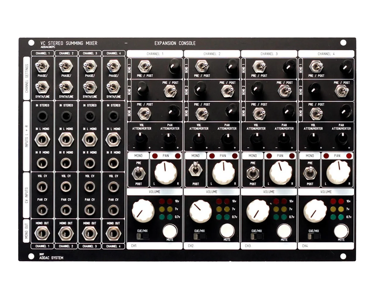 ADDAC Systems ADDAC807C VC Stereo Mixer Expansion