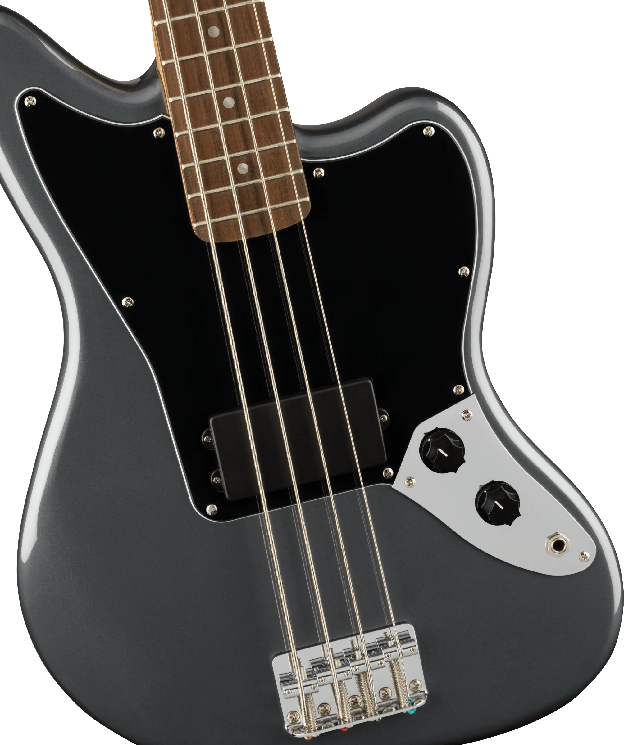 Fender Squier Affinity Jaguar Bass - Charcoal Frost Metallic - Image 6