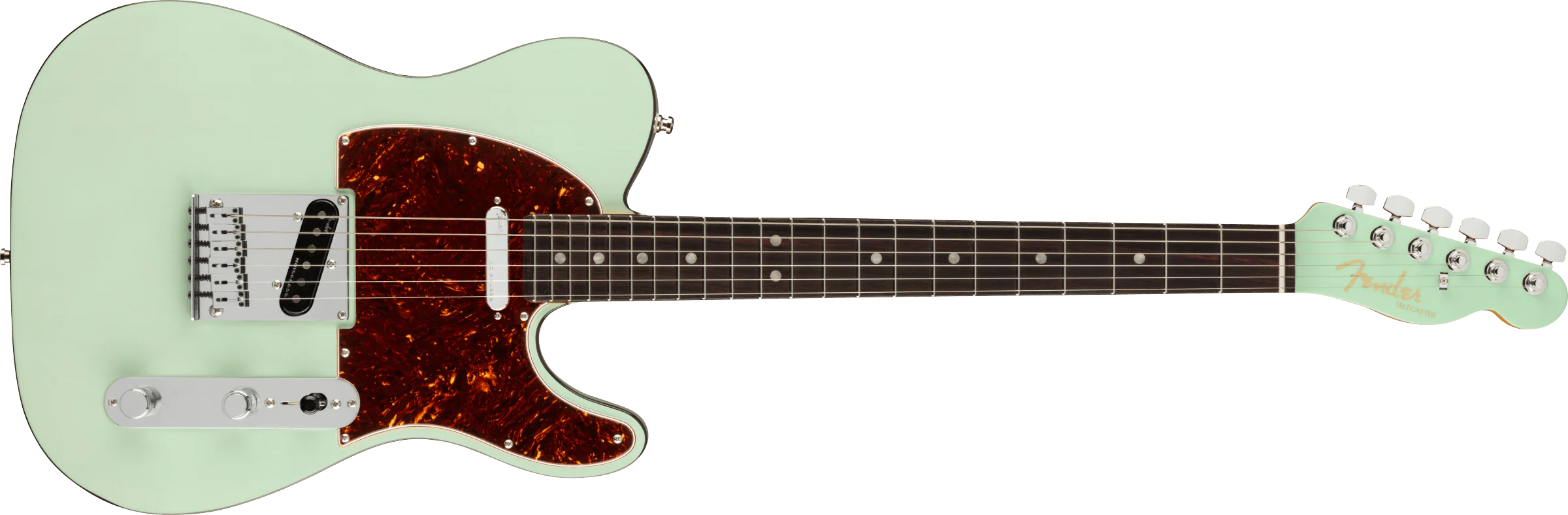 Fender Ultra Luxe Telecaster - Transparent Surf Green - Image 2