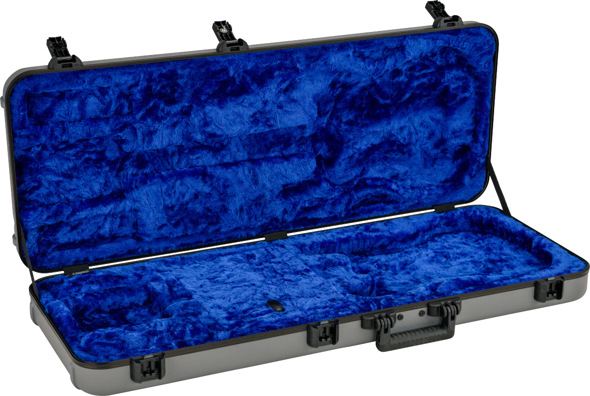 Fender Deluxe Molded Strat/Tele Case - Silver/Blue - Image 2