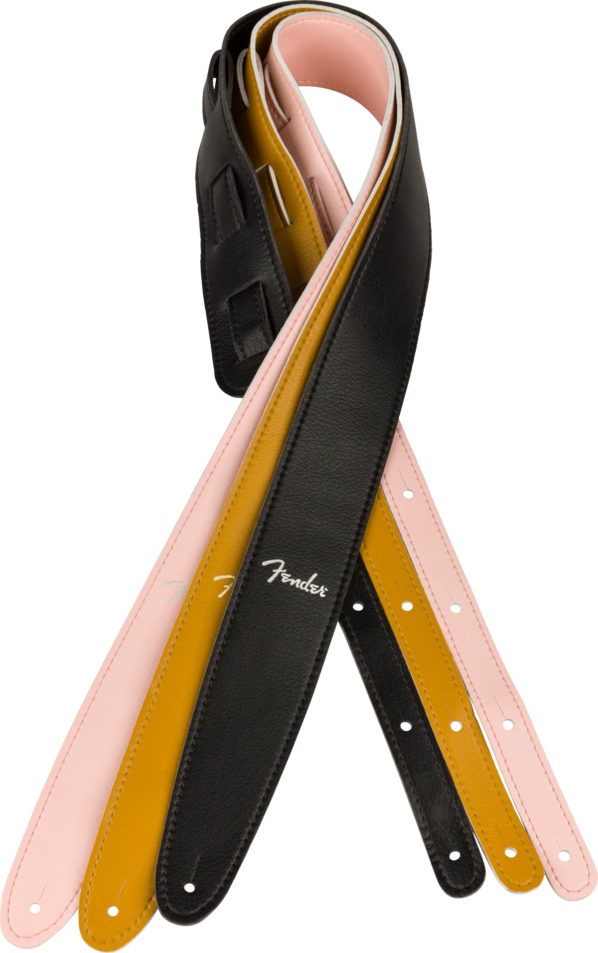 Fender Vegan Leather 2.5" Strap - Shell Pink - Image 3