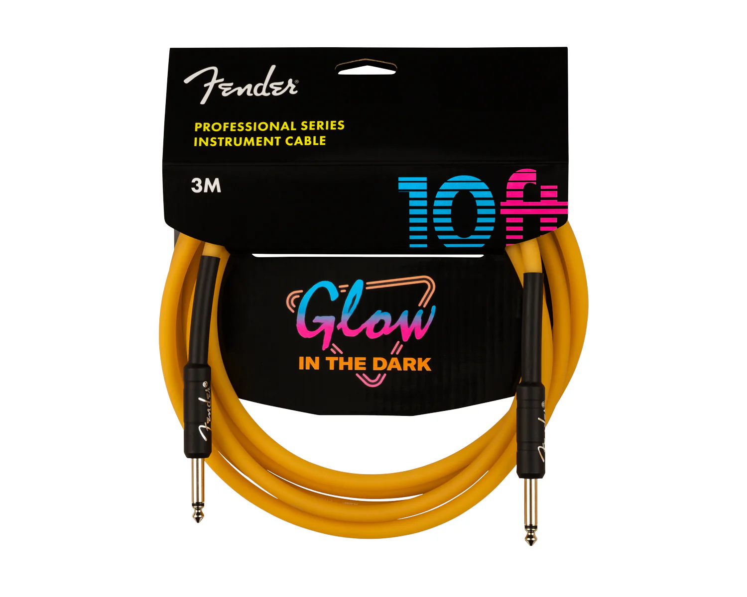 Fender Professional 10' Glow in the Dark Cable - Orange